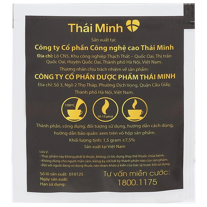 Trà đông trùng hạ thảo Thái Minh hộp 20 gói x 1.5g - 8
